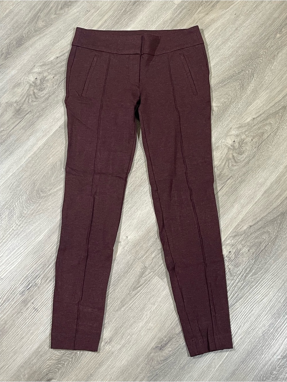 LOFT‎ Skinny Ponte Ankle Pants - Burgundy Plum